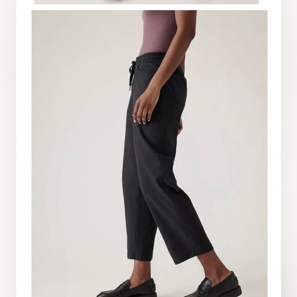 Athleta Farallon Pant Straight Leg Organic Cotton Black- Size Small Petite - Picture 3 of 8